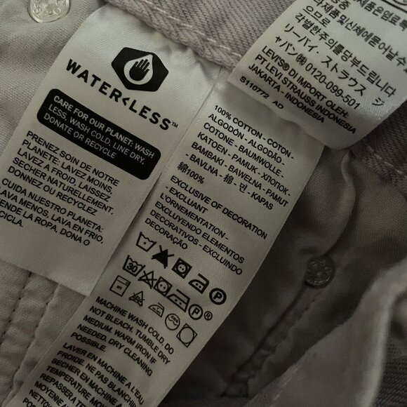 Levis Women 28 Brushed Lilac Denim Button Fly High Rise Cutoff 501 Jean Shorts - Picture 8 of 10